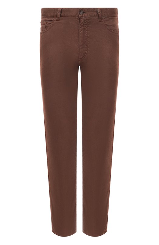 Хлопковые брюки Zegna CITYX/UDP16A7 Коричневый CITYX/UDP16A7