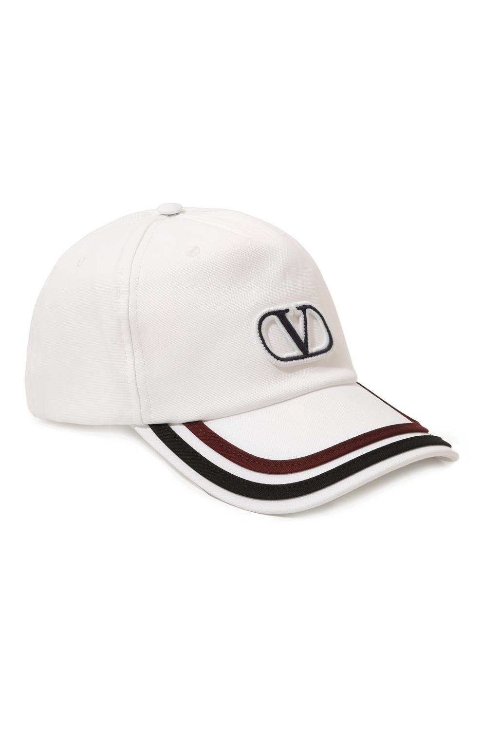 Хлопковая бейсболка VALENTINO белого цвета по цене 57650 руб., арт. 4Y2HDA10/87M, фото 1 Хлопковая бейсболка VALENTINO, арт. 4Y2HDA10/87M, фото 1