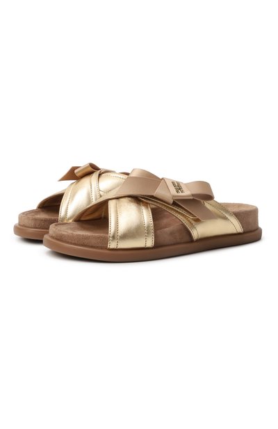 Кожаные шлепанцы ELISABETTA FRANCHI LA MIA BAMBINA, арт. F4A2-E0308-0092511/35-38