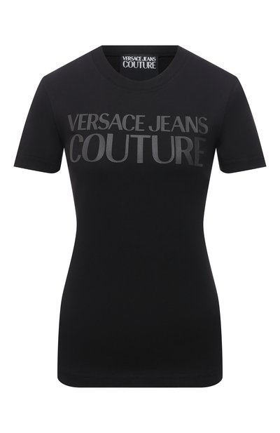 Женская хлопковая футболка VERSACE JEANS COUTURE, арт. B2HWA7TA-WDP608 L0G0 PLAS/30454