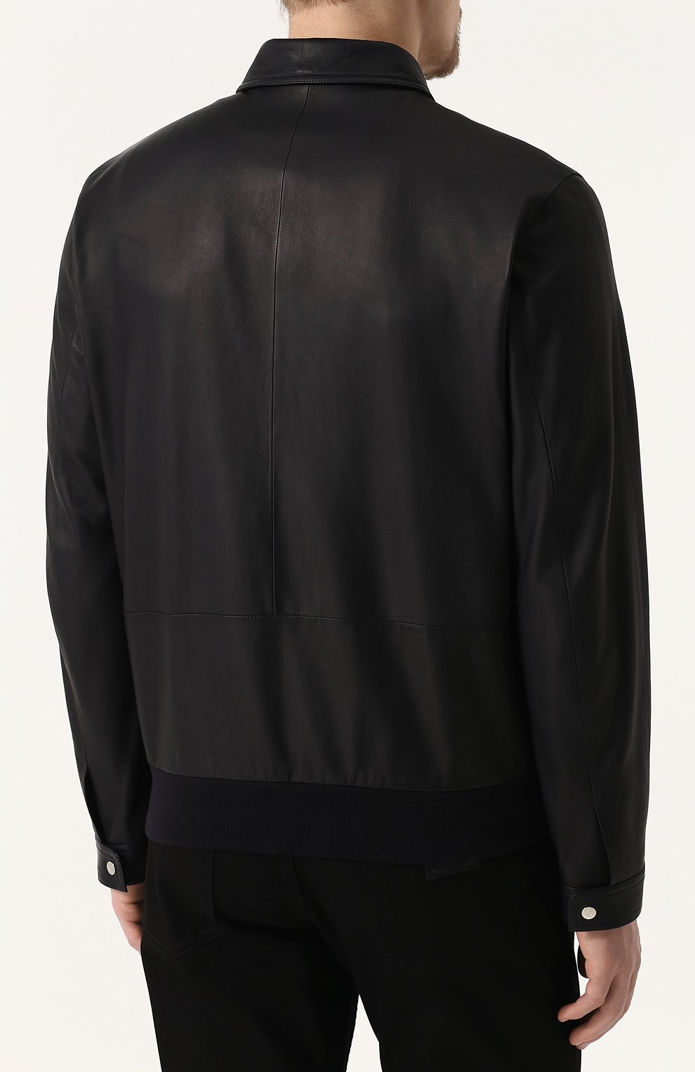 Кожаный бомбер с отложным воротником ANDREA CAMPAGNA, арт. 89900E1652600, фото 4