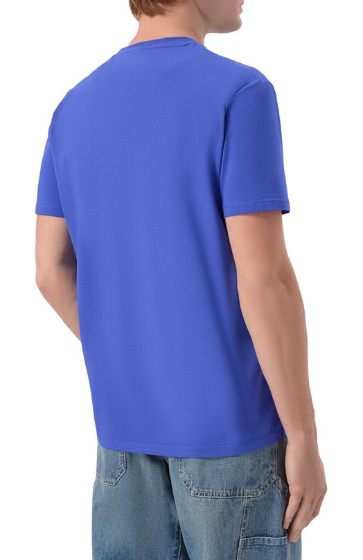 Хлопковая футболка Dirk Bikkembergs BMT1578 Синий  BMT1578 Фото 4