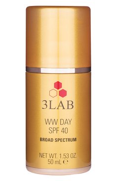 Дневной антивозрастной крем ww day spf 40 (50ml) 3LAB бесцветного цвета, арт. 0686769002419 | Фото 1 (Тип продукта: Кремы; Назначение: Для лица; Косметика кросс-кт: Антивозрастной уход; SPF фильтр: Высокий (35-50+); Нос: Не проставлено; Региональные ограничения белый список (Axapta Mercury): Не проставлено)