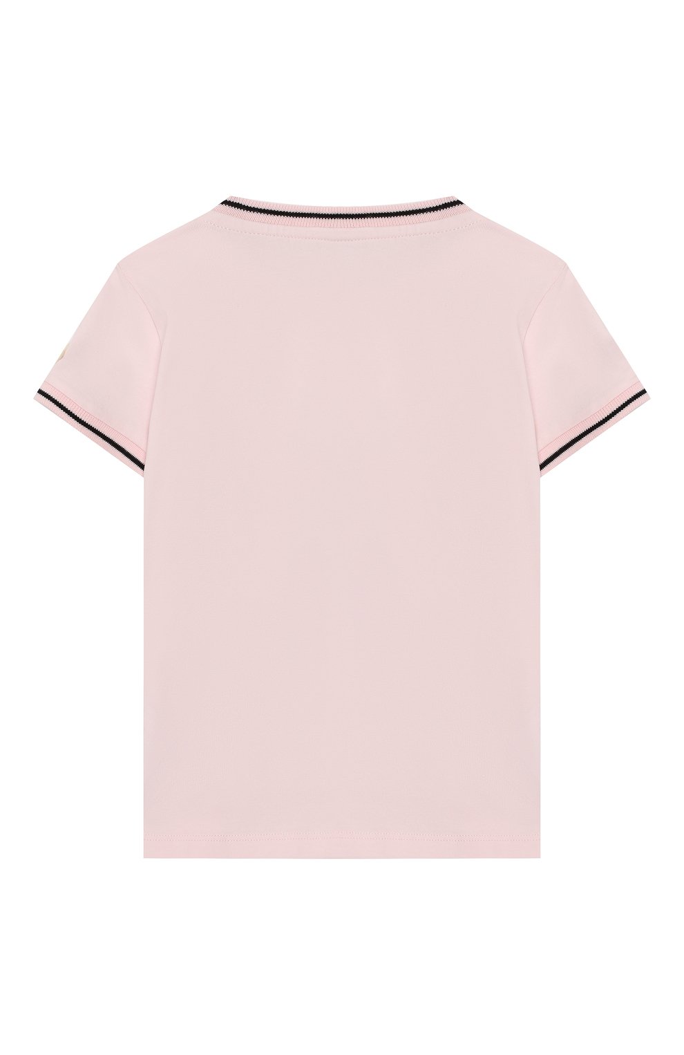 Хлопковая футболка MONCLER розового цвета по цене 13200 руб., арт. F1-951-8C702-10-8790A, фото 2 Хлопковая футболка MONCLER, арт. F1-951-8C702-10-8790A, фото 2