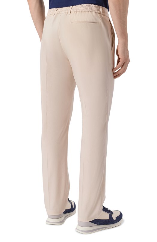 Хлопковые брюки Berwich SPIAGGIA 20/TECH01 Кремовый  SPIAGGIA 20/TECH01 Фото 4