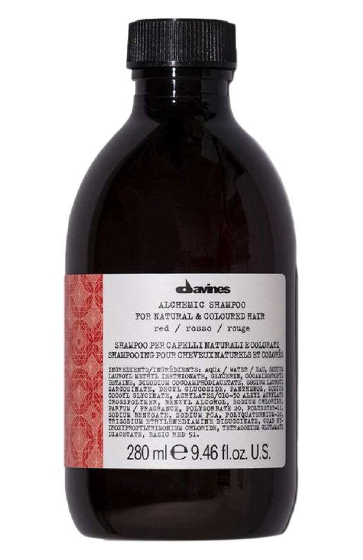 фото Шампунь для натуральных и окрашенных волос alchemic, красный (280ml) davines