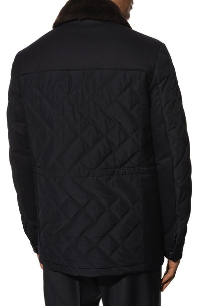 Утепленная куртка с меховой отделкой CANALI, арт. 020326/SG01121, фото 4