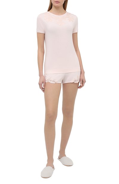 Футболка LA PERLA светло-розового цвета по цене 32950 руб., арт. 0043180, фото 2 Футболка LA PERLA, арт. 0043180, фото 2