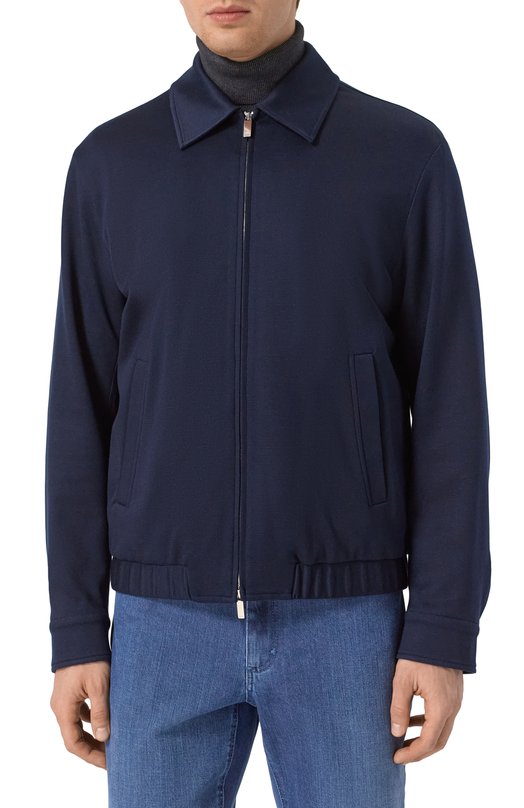 Бомбер из шелка и хлопка Zilli B0M01DM0605V00000/66 Синий  B0M01DM0605V00000/66 Фото 3