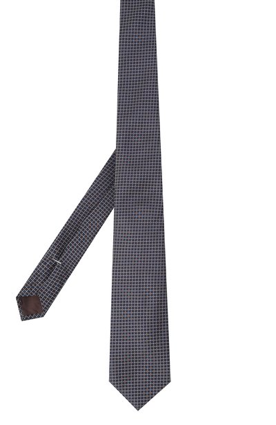 Шелковый галстук CANALI темно-синего цвета по цене 19950 руб., арт. 18/HJ04208, фото 3 Шелковый галстук CANALI, арт. 18/HJ04208, фото 3