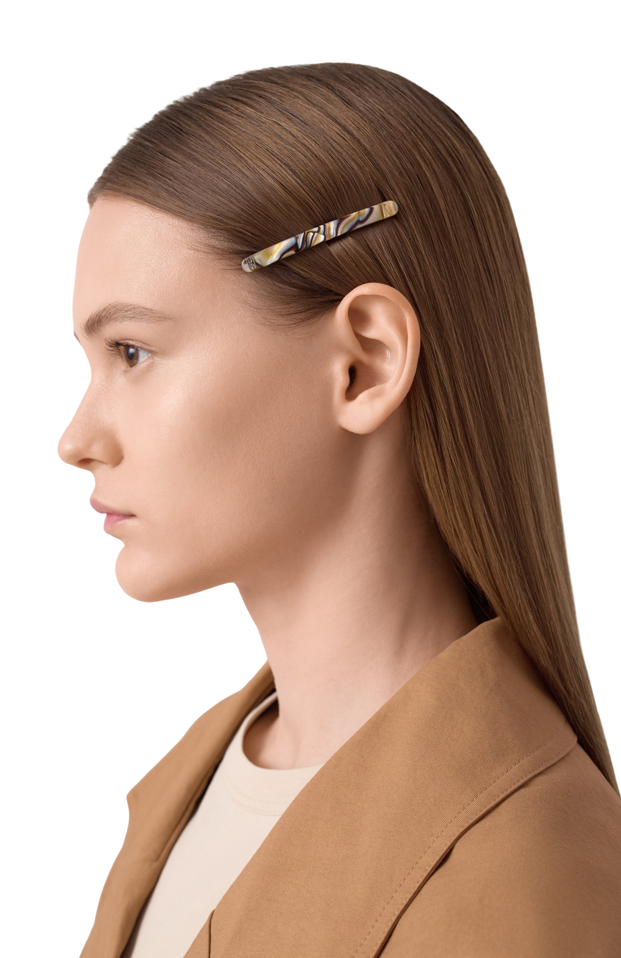 Заколка для волос ALEXANDRE DE PARIS разноцветного цвета по цене 3900 руб., арт. ATB-252 O, фото 2 Заколка для волос ALEXANDRE DE PARIS, арт. ATB-252 O, фото 2