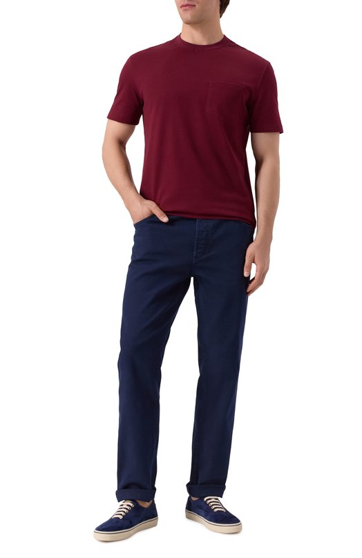 Замшевые кеды Brunello Cucinelli MPUCSGZ334 Синий  MPUCSGZ334 Фото 2
