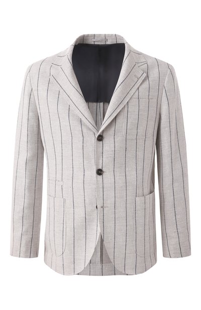 Мужской пиджак изо льна и хлопка BRUNELLO CUCINELLI, арт. MR4747BND