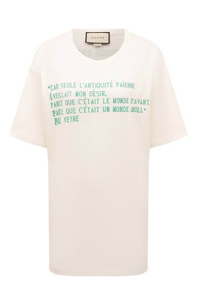 Женская хлопковая футболка GUCCI, арт. 539081 XJCCY