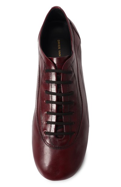 Кожаные кроссовки DRIES VAN NOTEN бордового цвета по цене 79950 руб., арт. 021707/0103, фото 5 Кожаные кроссовки DRIES VAN NOTEN, арт. 021707/0103, фото 5