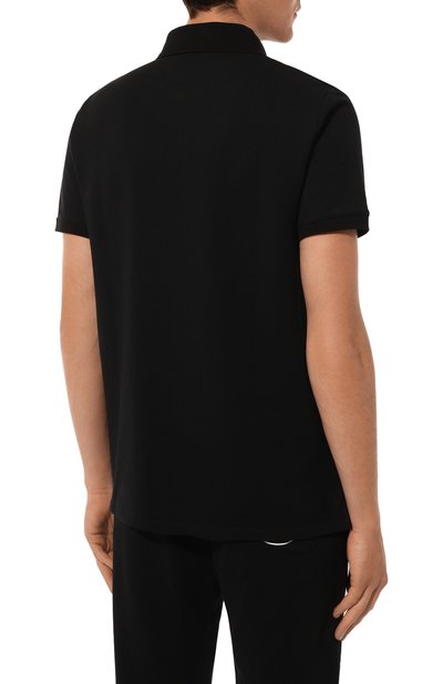 Хлопковое поло BALMAIN черного цвета по цене 65450 руб., арт. AH1GB000/JB82, фото 4 Хлопковое поло BALMAIN, арт. AH1GB000/JB82, фото 4