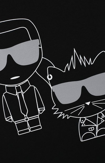 Хлопковый лонгслив KARL LAGERFELD KIDS, арт. Z25207, фото 3