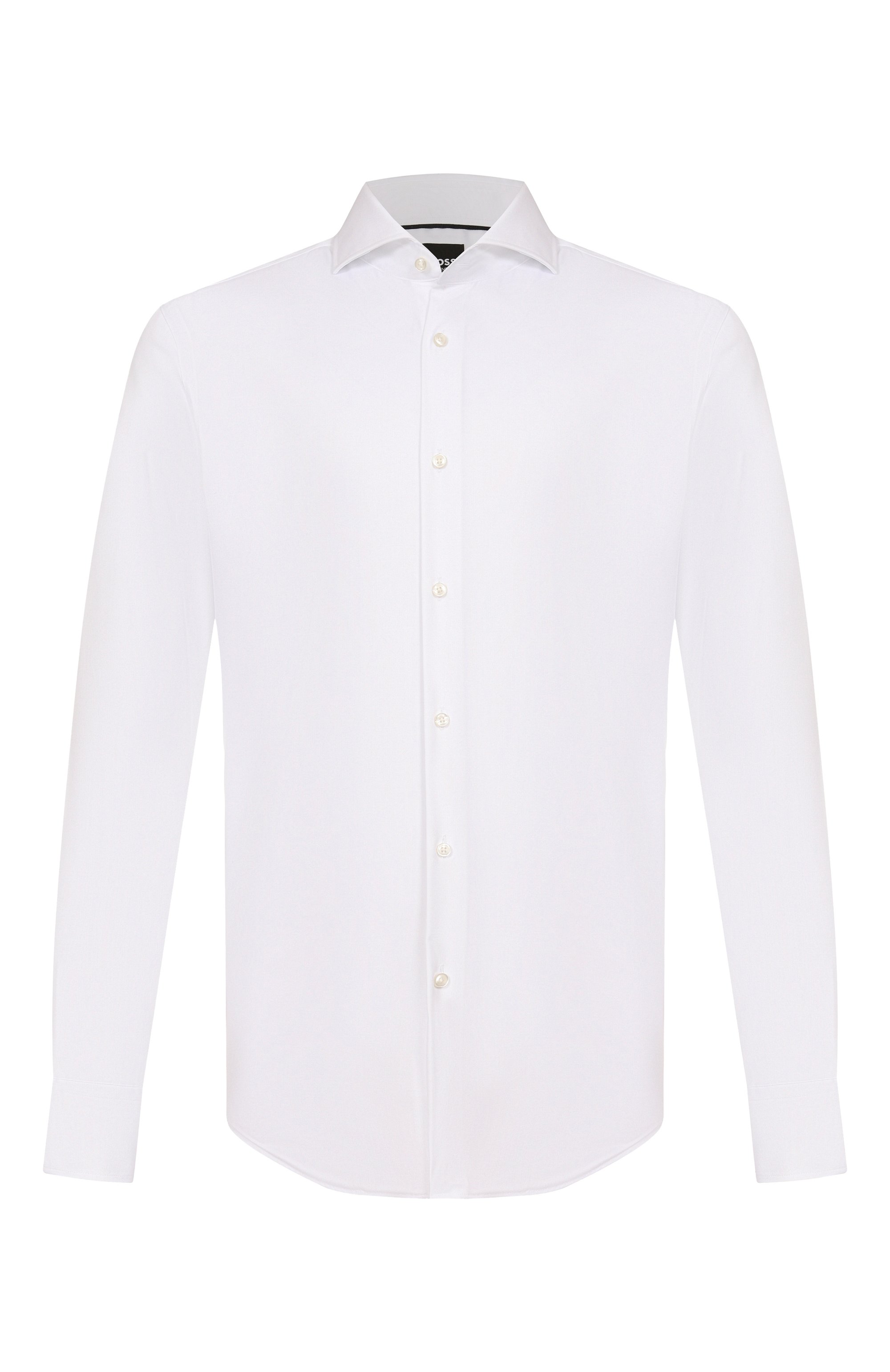 Хлопковая сорочка BOSS белого цвета по цене 20950 руб., арт. 50545819, фото 1 Хлопковая сорочка BOSS, арт. 50545819, фото 1