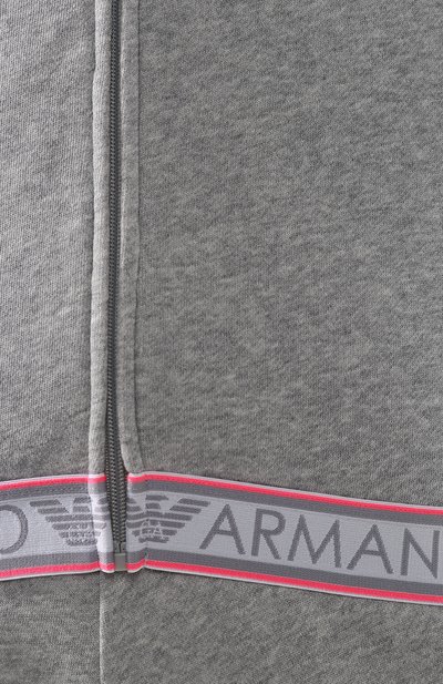 Хлопковый кардиган EMPORIO ARMANI серого цвета по цене 17400 руб., арт. 164076/9P287, фото 5 Хлопковый кардиган EMPORIO ARMANI, арт. 164076/9P287, фото 5