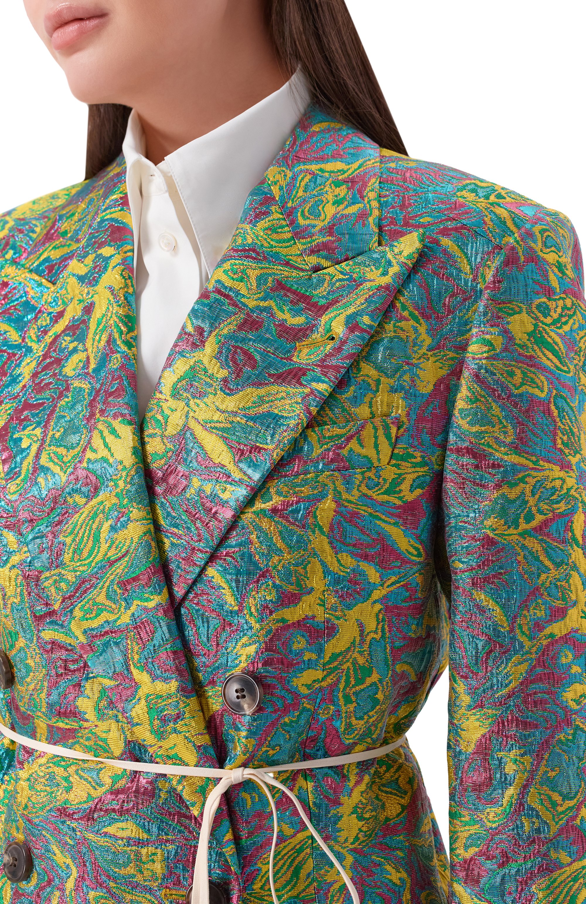 Жакет из вискозы и хлопка DRIES VAN NOTEN, арт. 261-010440/3154, фото 5