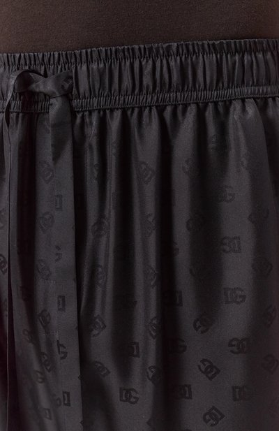 Шелковые домашние брюки DOLCE & GABBANA черного цвета по цене 165000 руб., арт. GVCRAT/FJ1JY, фото 5 Шелковые домашние брюки DOLCE & GABBANA, арт. GVCRAT/FJ1JY, фото 5
