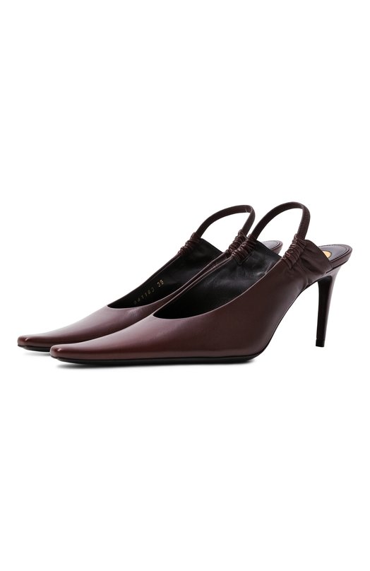Кожаные туфли Anne-Marie 75 Saint Laurent 841183/AADF1 Коричневый 841183/AADF1