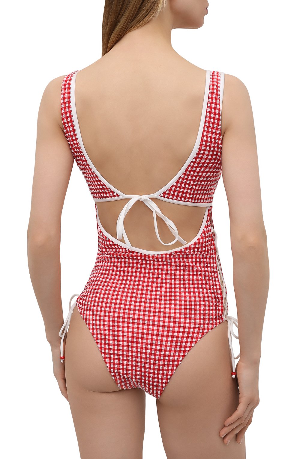 Слитный купальник LA PERLA красного цвета по цене 29200 руб., арт. 004228C, фото 3 Слитный купальник LA PERLA, арт. 004228C, фото 3