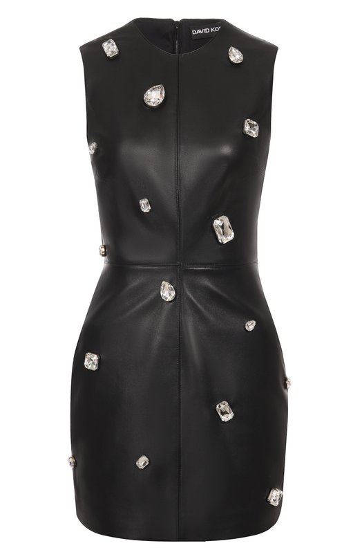 Кожаное платье David Koma PF25DK76D Чёрный PF25DK76D