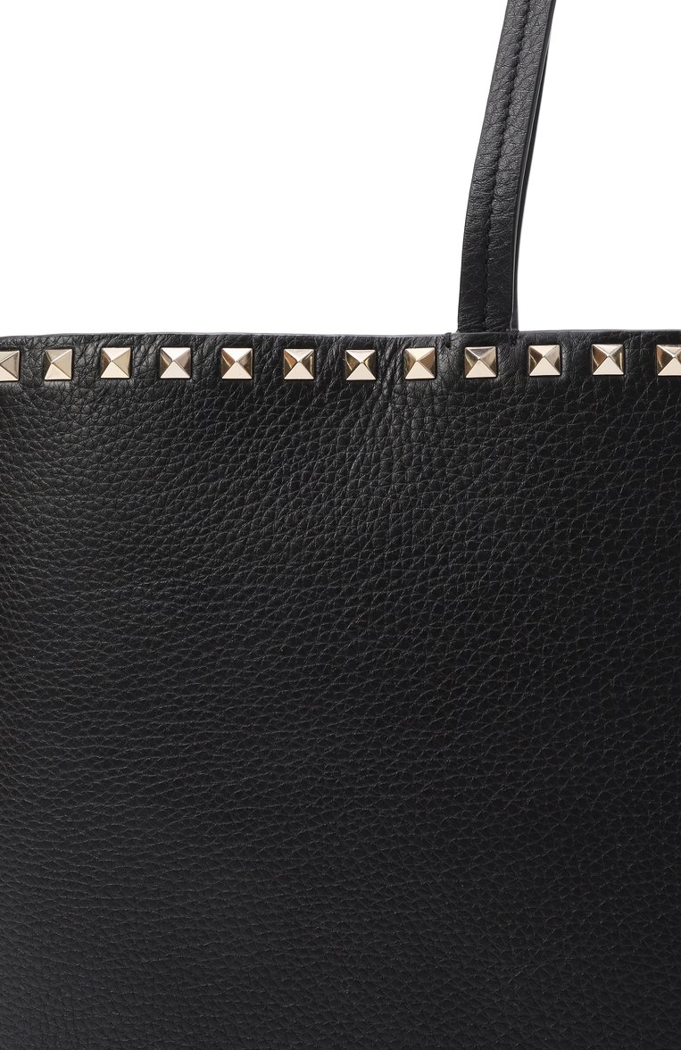 Женская сумка-тоут rockstud VALENTINO черного цвета, арт. ZW2B0B70/VSF | Фото 3 (Материал: Натуральная кожа; Размер: large)