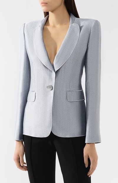 Жакет из смеси вискозы и льна GIORGIO ARMANI, арт. 9SHGG067/T00L7, фото 3