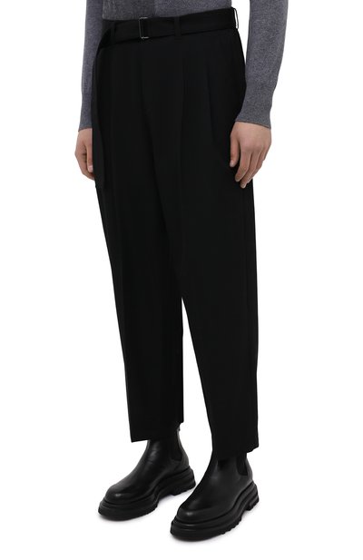Шерстяные брюки KAZUYUKI KUMAGAI черного цвета по цене 53450 руб., арт. AP12-208, фото 3 Шерстяные брюки KAZUYUKI KUMAGAI, арт. AP12-208, фото 3
