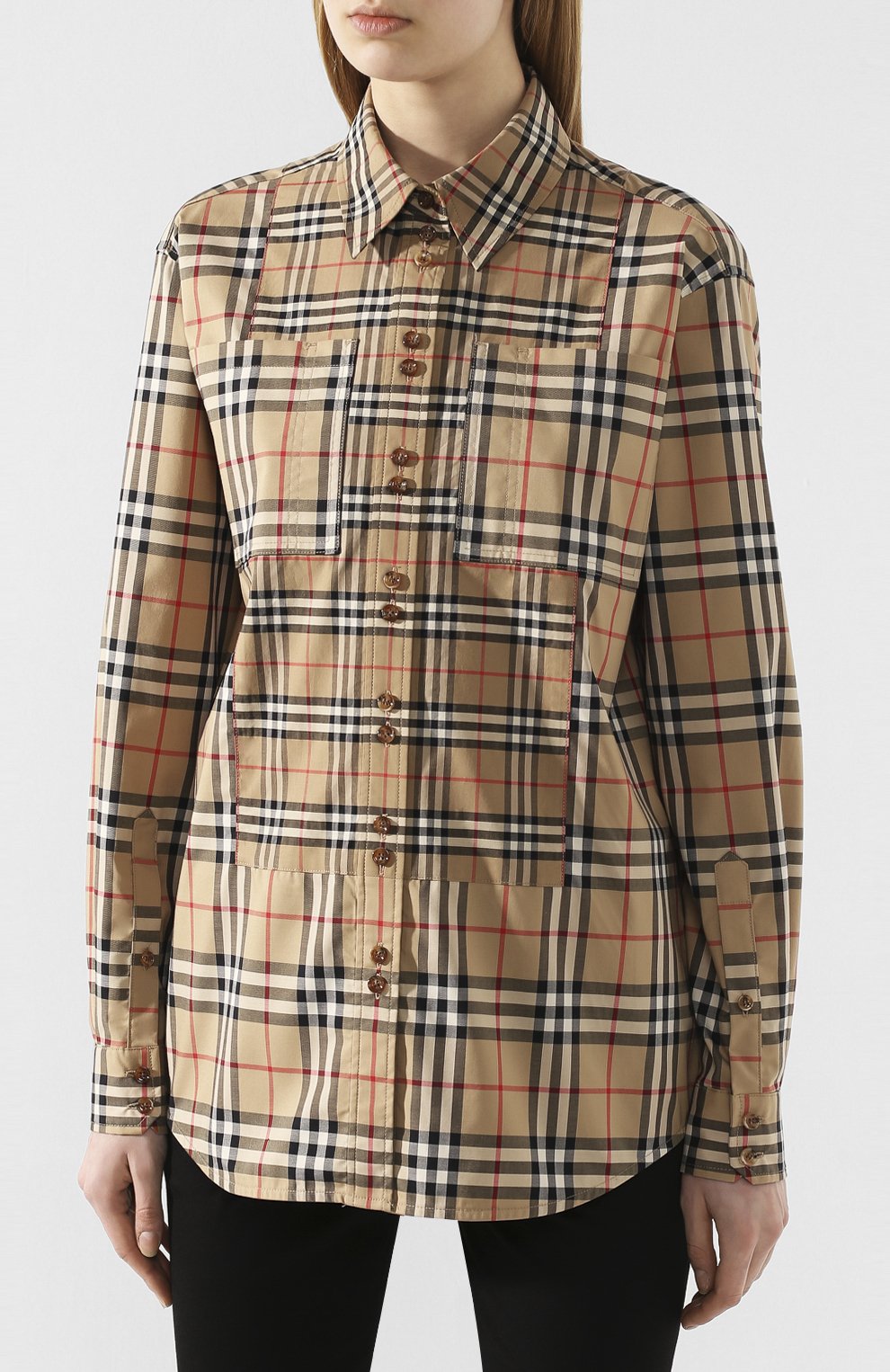 Хлопковая рубашка BURBERRY, арт. 8029532, фото 3