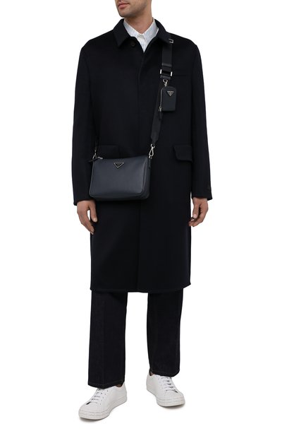 Кожаная сумка PRADA синего цвета по цене 165000 руб., арт. 2VH113-9Z2-F0216-DMM, фото 2 Кожаная сумка PRADA, арт. 2VH113-9Z2-F0216-DMM, фото 2