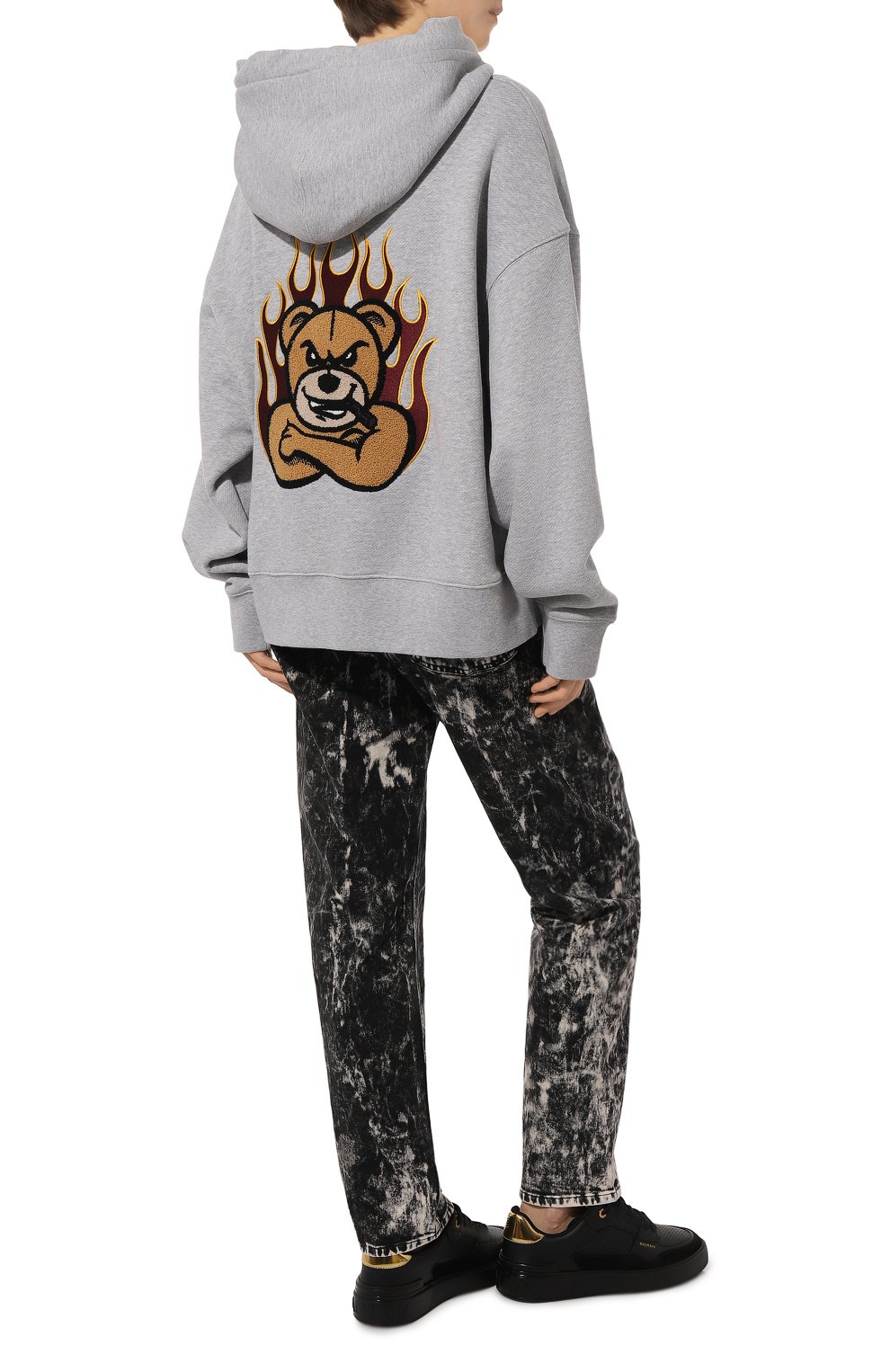 Хлопковое худи moncler genius x palm angels MONCLER GENIUS серого цвета по цене 87550 руб., арт. 8G000-10-M2513, фото 2 Хлопковое худи moncler genius x palm angels MONCLER GENIUS, арт. 8G000-10-M2513, фото 2