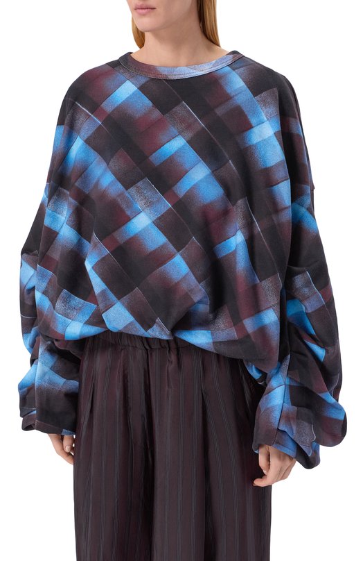 Хлопковый свитшот Dries Van Noten 011141-2614-358 Разноцветный  011141-2614-358 Фото 3
