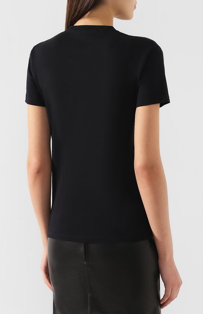 Хлопковая футболка BALENCIAGA черного цвета по цене 27650 руб., арт. 570814/TEV53, фото 4 Хлопковая футболка BALENCIAGA, арт. 570814/TEV53, фото 4