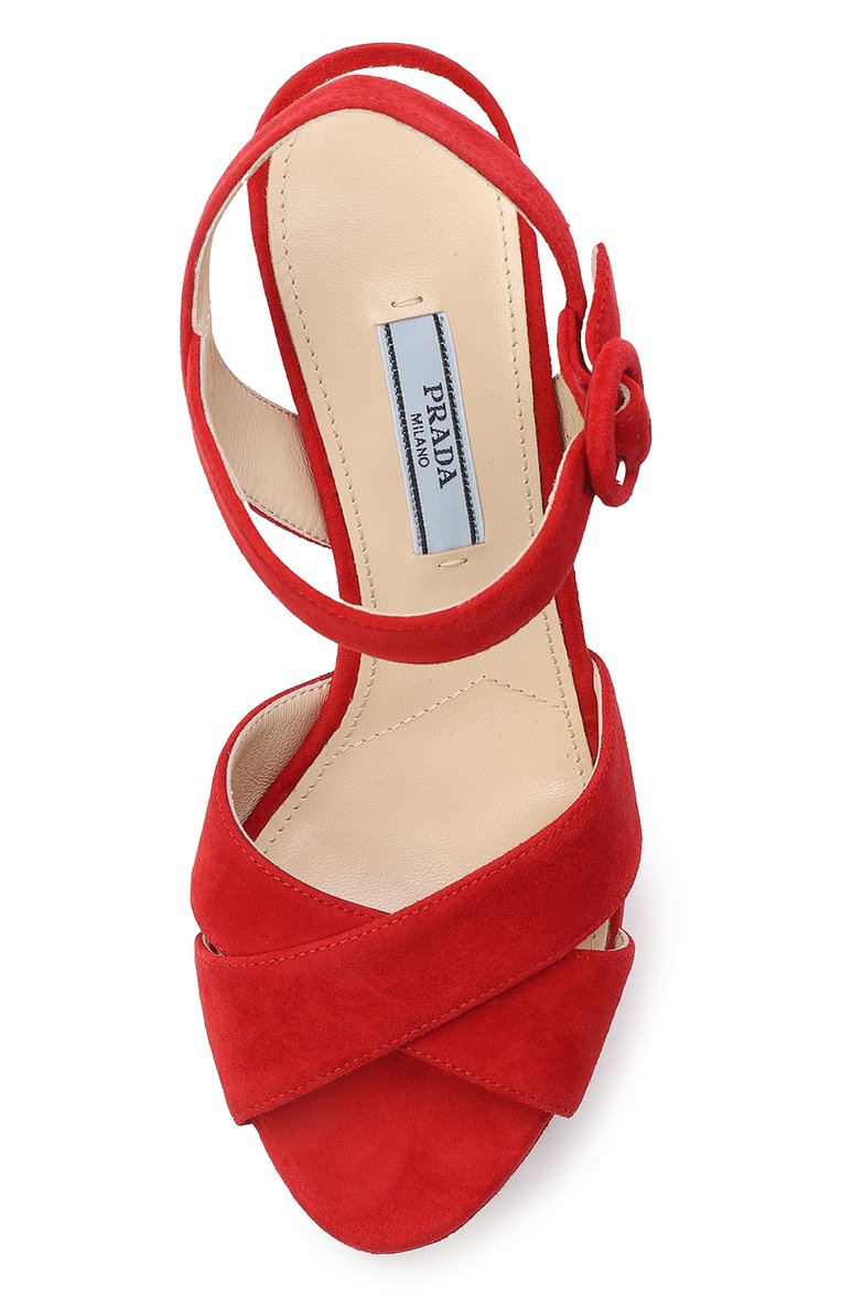 Замшевые босоножки PRADA, арт. 1XP63A-008-F0011, фото 4