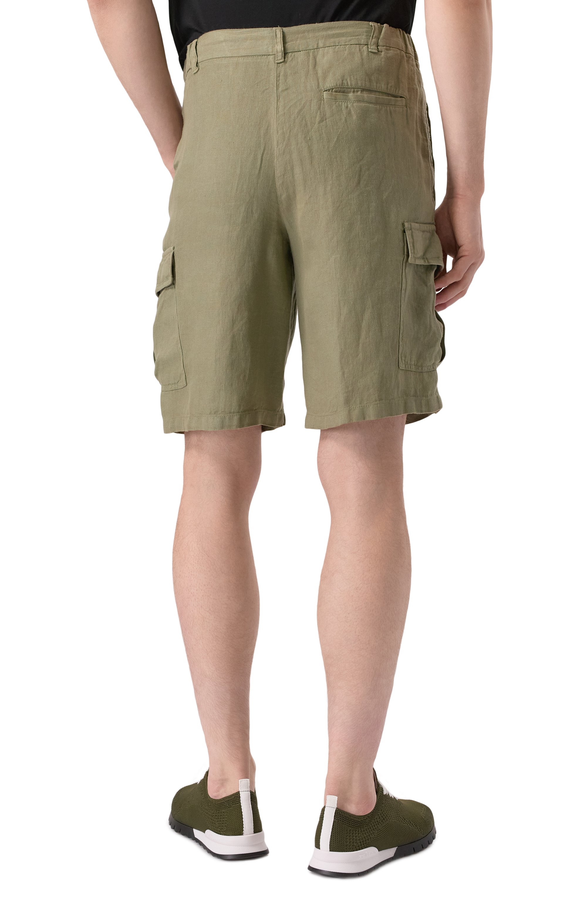 Льняные шорты 120% LINO, арт. 32ALIM29D4/D943/000, фото 4