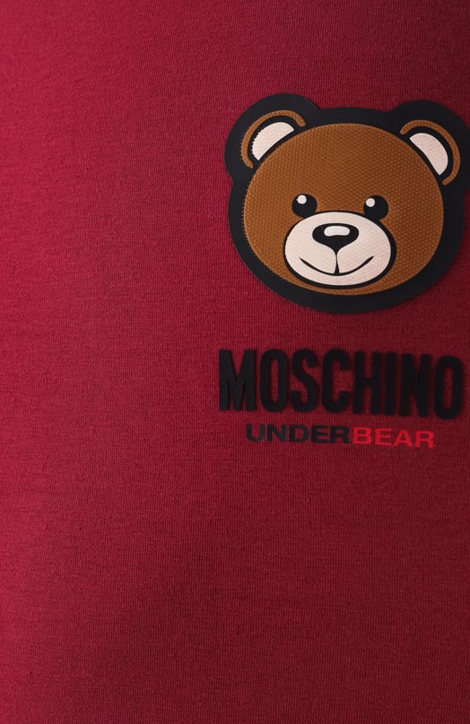 Хлопковая футболка Moschino A0788/4410 Бордовый  A0788/4410 Фото 6