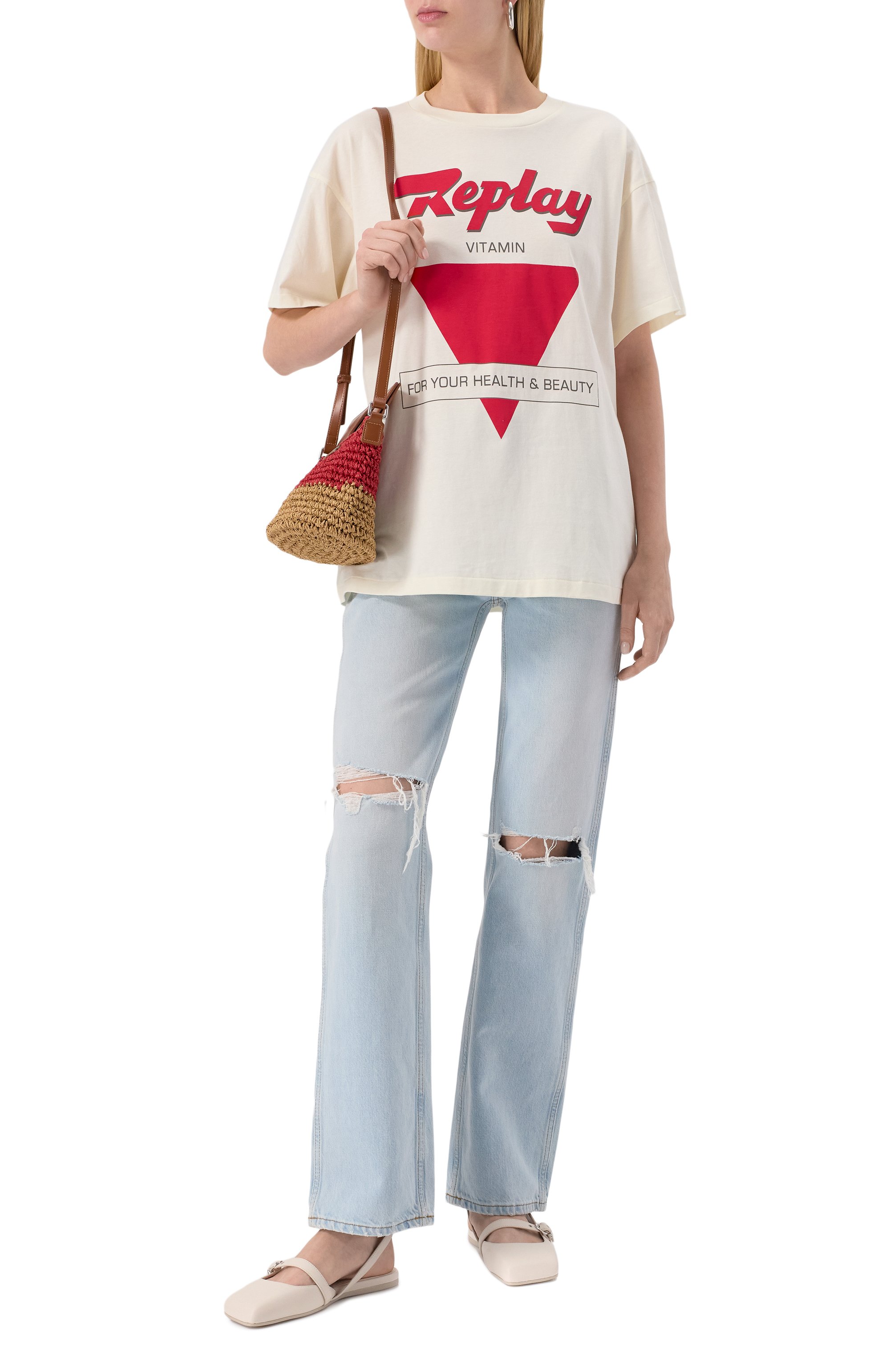 Джинсы RE/DONE светло-голубого цвета по цене 39700 руб., арт. 188-3WHRL/A/, фото 2 Джинсы RE/DONE, арт. 188-3WHRL/A/, фото 2