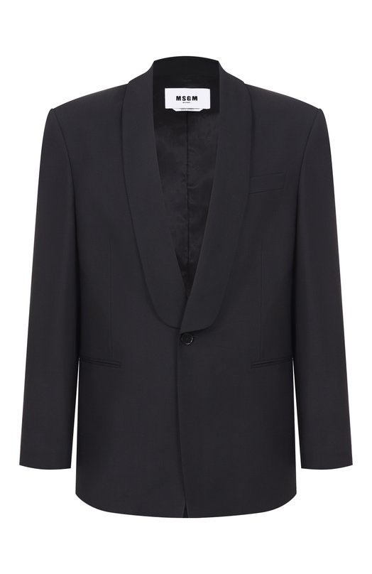 Шерстяной пиджак MSGM 4040MG01/267100 Чёрный 4040MG01/267100