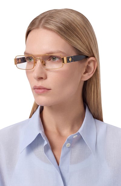 Оправа LINDA FARROW золотого цвета по цене 85050 руб., арт. LFL1470C1 0PT, фото 2 Оправа LINDA FARROW, арт. LFL1470C1 0PT, фото 2
