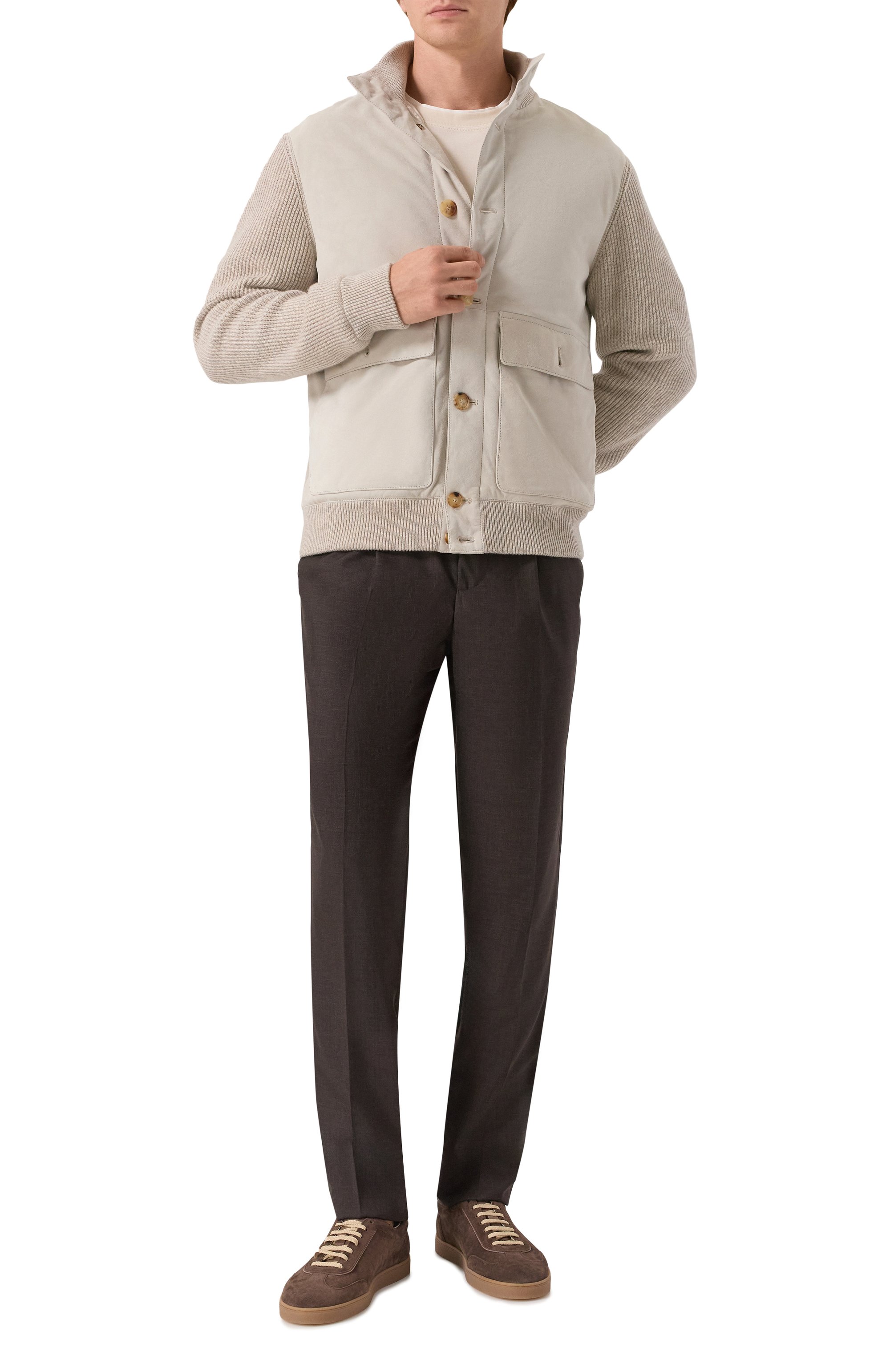 Комбинированный кардиган BRUNELLO CUCINELLI, арт. MPCLF1955, фото 2