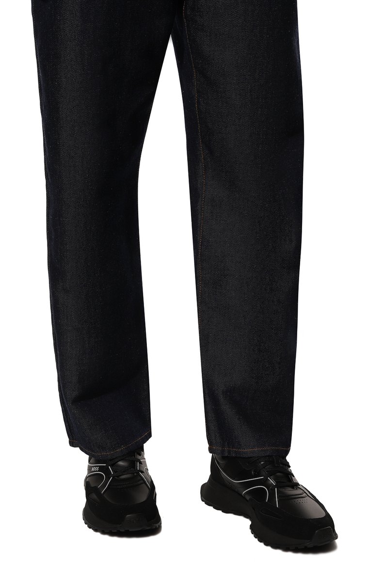 Кожаные кроссовки BOSS, арт. 50487592, фото 3