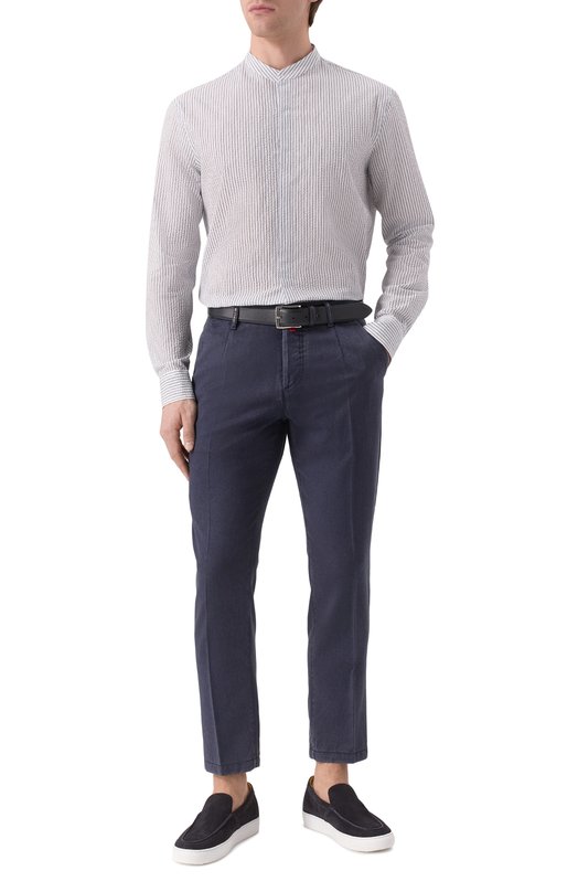 Хлопковая рубашка Giorgio Armani GM001584/TE14654 Голубой  GM001584/TE14654 Фото 2
