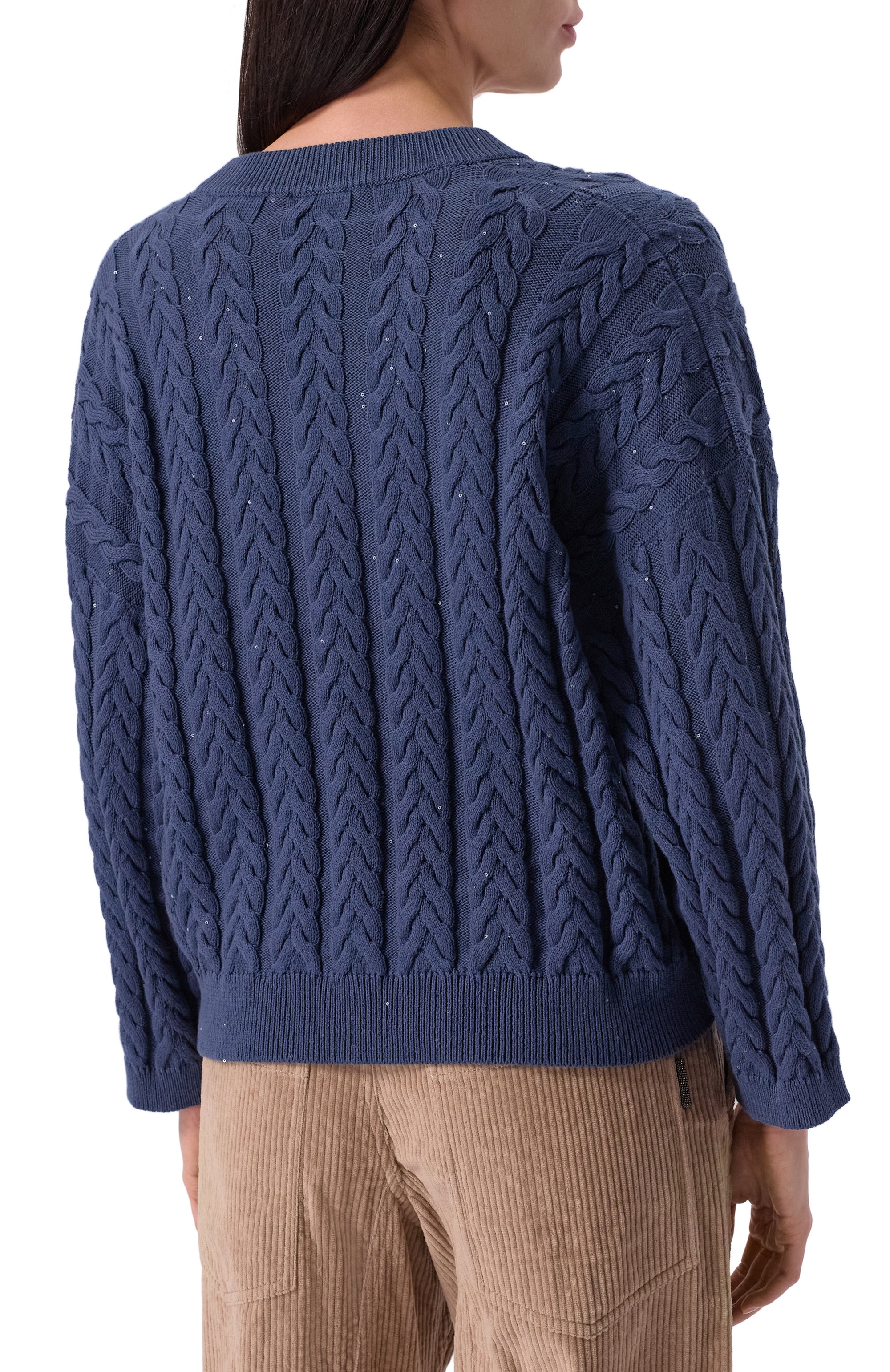 Хлопковый свитер BRUNELLO CUCINELLI, арт. MDV798102, фото 4