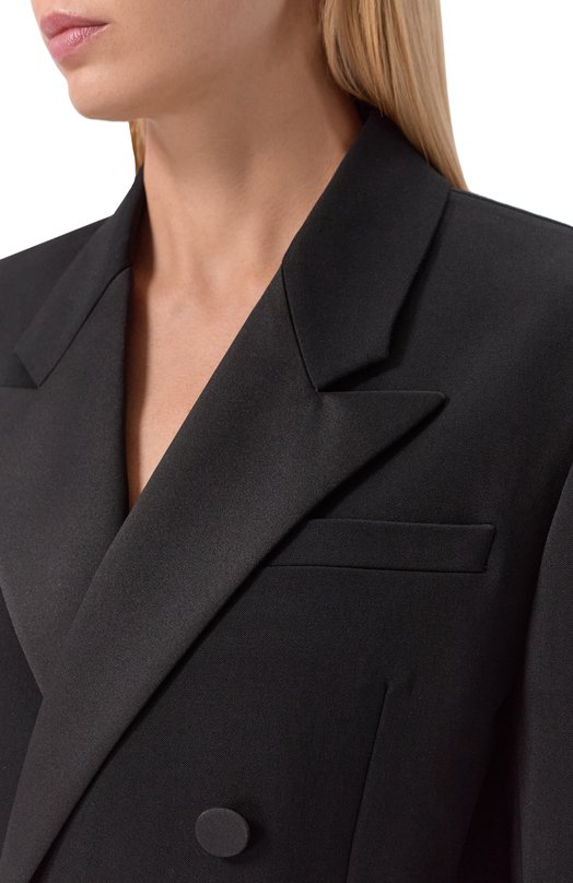 Шерстяной жакет Saint Laurent 796879/Y7E63 Чёрный  796879/Y7E63 Фото 5