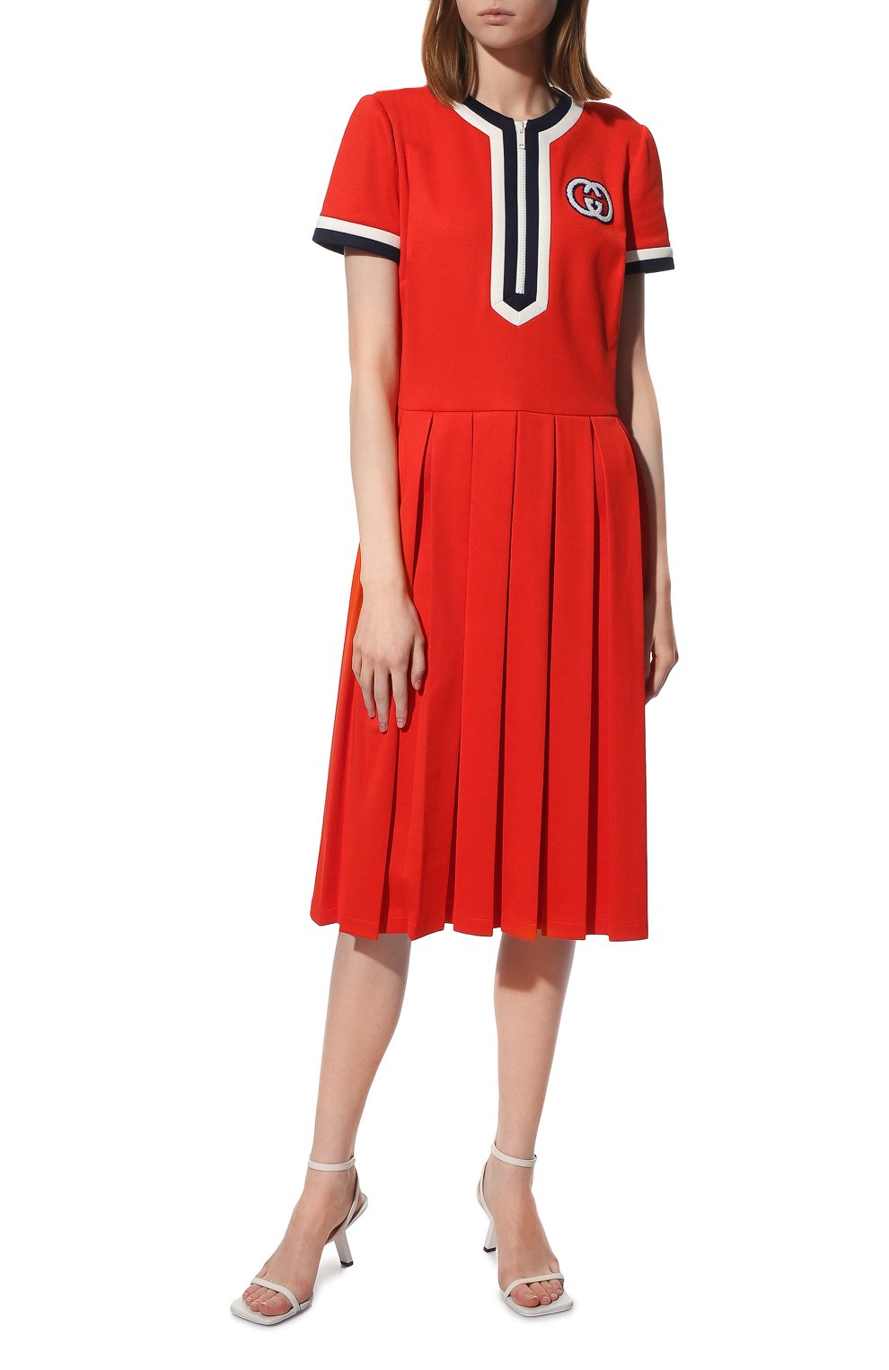Платье GUCCI красного цвета по цене 146000 руб., арт. 666835/XJDQJ, фото 2 Платье GUCCI, арт. 666835/XJDQJ, фото 2