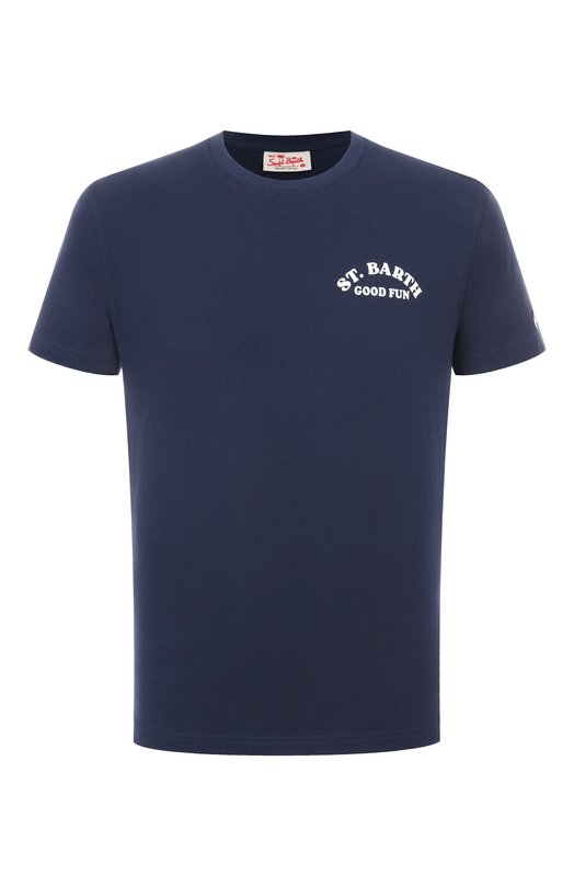 Хлопковая футболка MC2 Saint Barth STBM TSHIRT MAN/05086H Синий STBM TSHIRT MAN/05086H