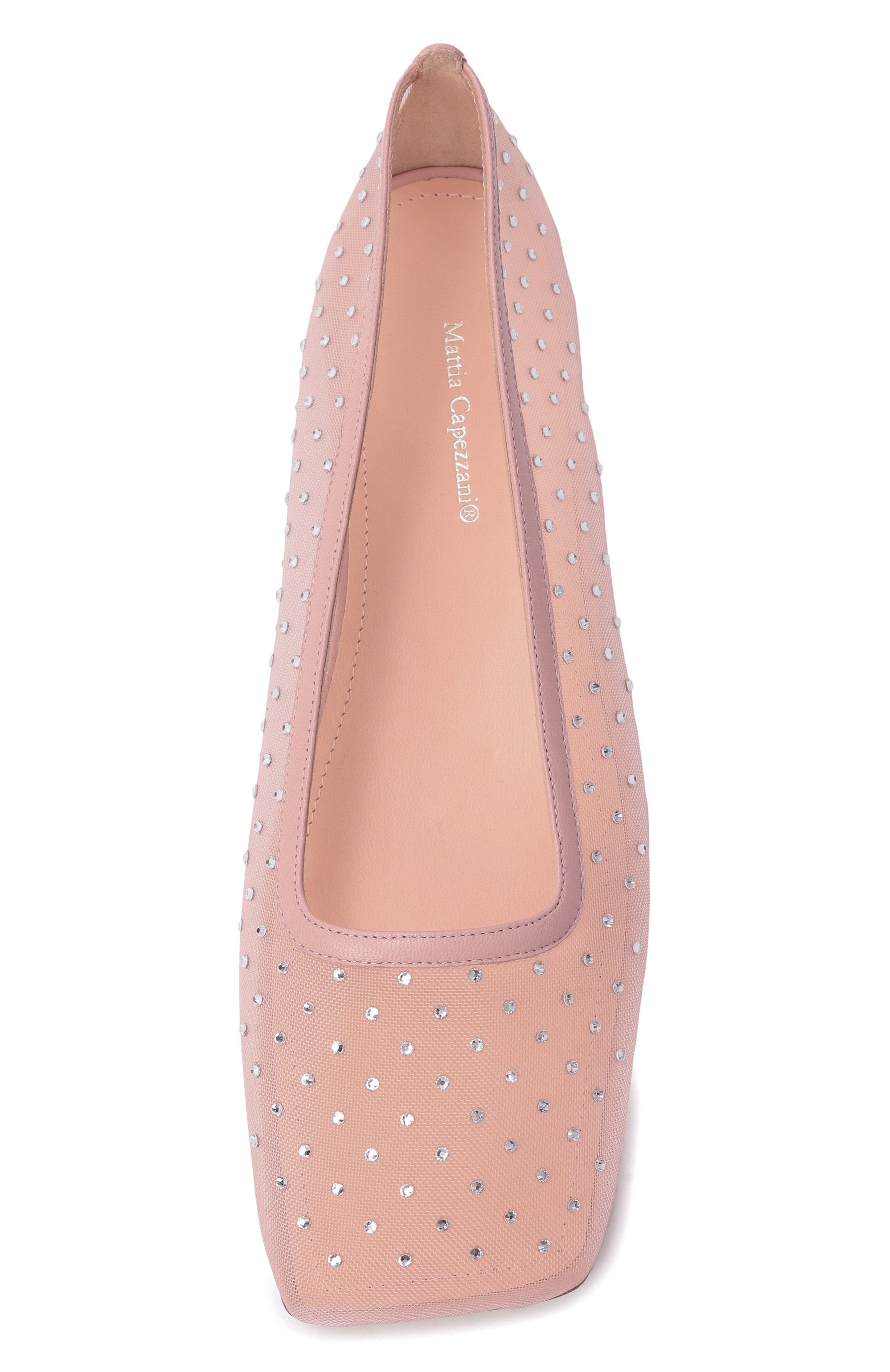 Текстильные балетки MATTIA CAPEZZANI, арт. W461/RETE+NAPPA/PINK STRASS CRYSTAL, фото 6